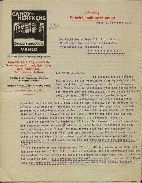 Bestand:Brief Canoy-Herfkens aan Wouda d.d. 11 november 1918 deel 1.jpg